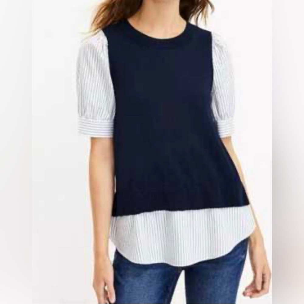 LOFT Forest Green Knit Top